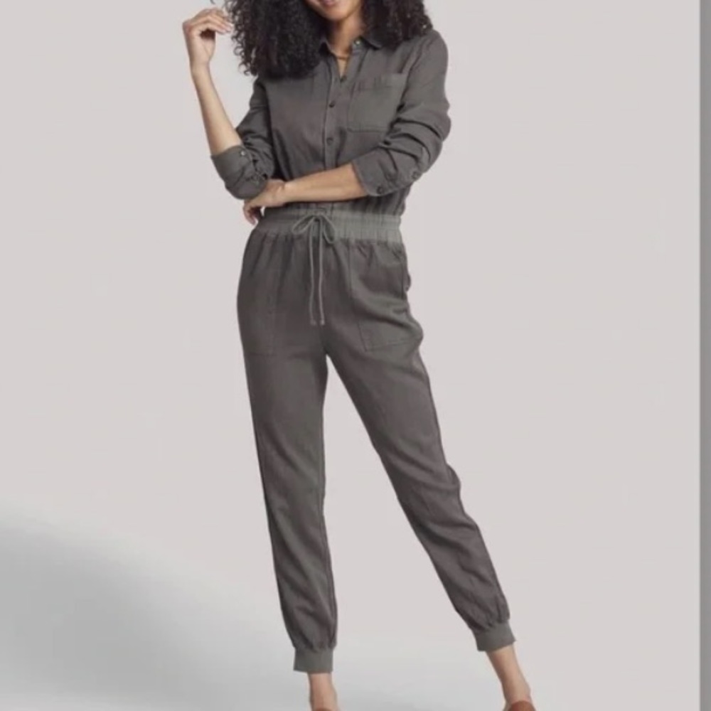 Faherty Arlie Day Jumpsuit Surplus Green